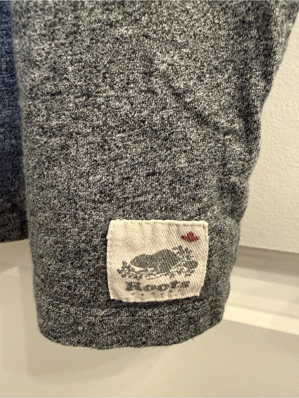 Roots women’s Grey Tee with Green Canada Beaver Logo - Picture 4 of 11